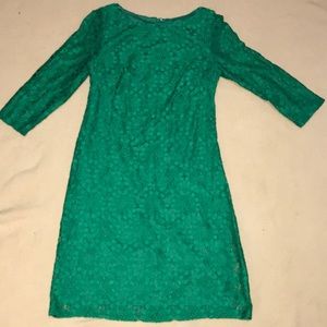 Emerald green lace Eliza J dress